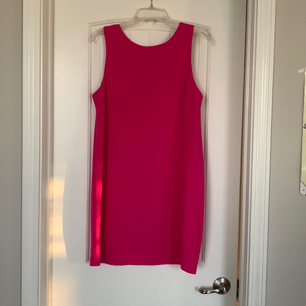 Pink sleeveless t-shirt dress